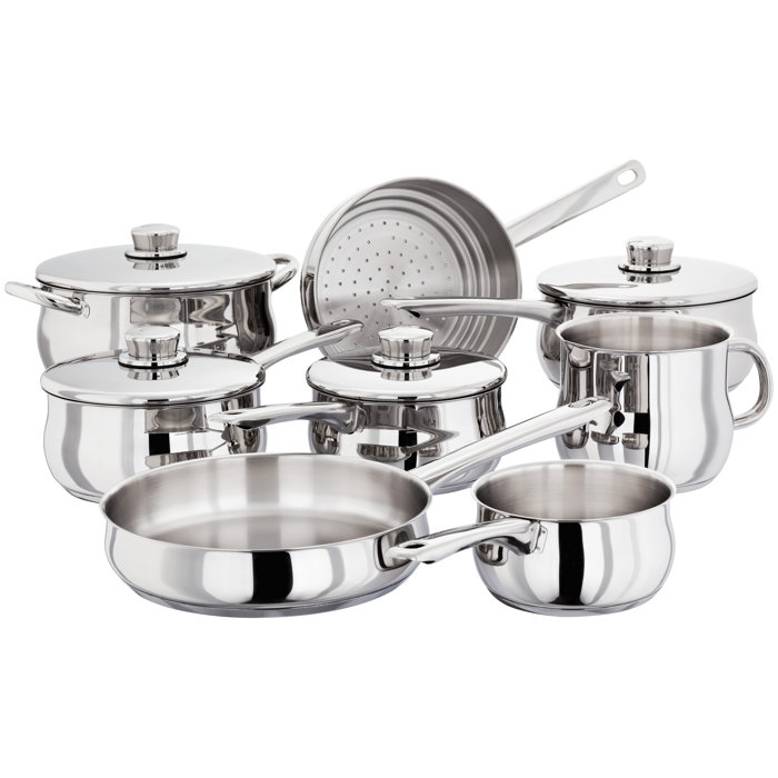 Stellar 8 Piece Stainless Steel Saucepan Set & Reviews Wayfair.co.uk